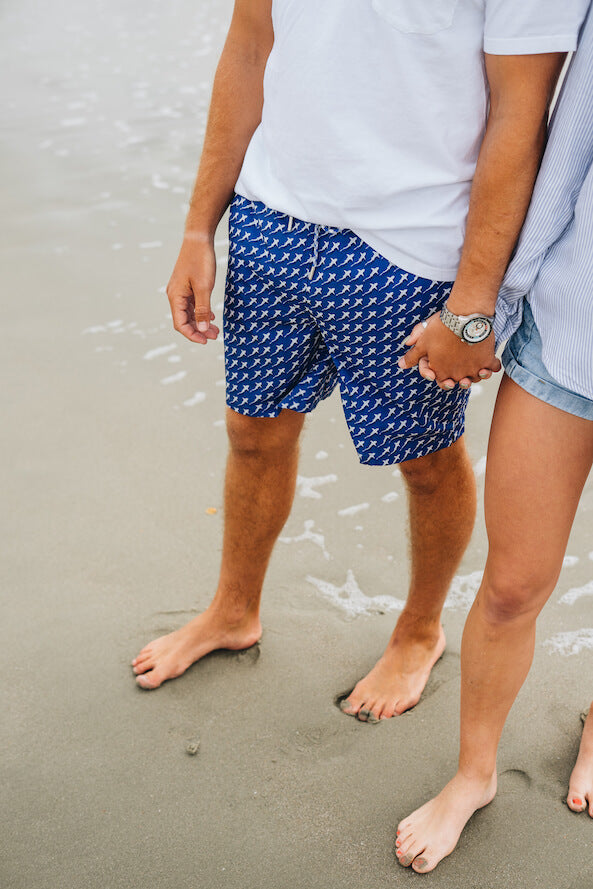 Reef Shark Rally: Swim Trunks - Navy (XL & XXL)